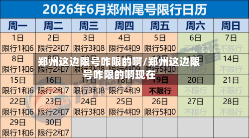郑州这边限号咋限的啊/郑州这边限号咋限的啊现在