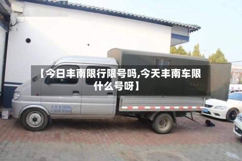 【今日丰南限行限号吗,今天丰南车限什么号呀】-第2张图片