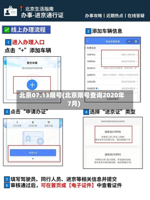 北京07.13限号(北京限号查询2020年7月)