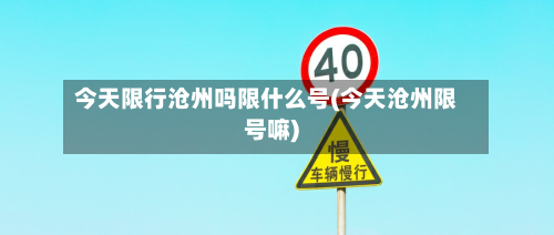 今天限行沧州吗限什么号(今天沧州限号嘛)