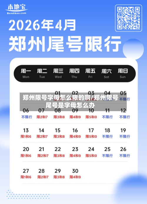 郑州限号字母怎么限的啊/郑州限号尾号是字母怎么办-第2张图片