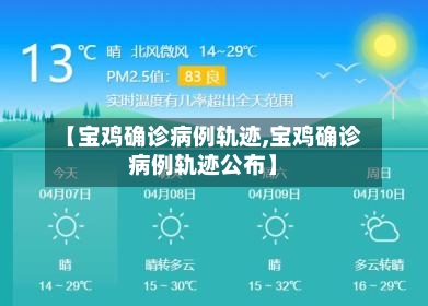 【宝鸡确诊病例轨迹,宝鸡确诊病例轨迹公布】-第2张图片