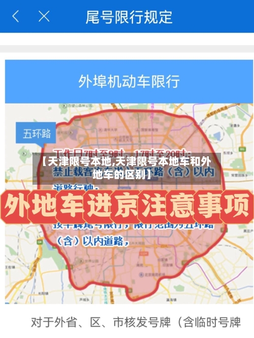 【天津限号本地,天津限号本地车和外地车的区别】