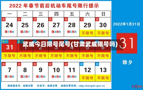 武威今日限号尾号(甘肃武威限号吗)