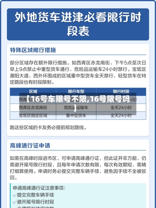 【16号车限号不限,16号限号吗】
