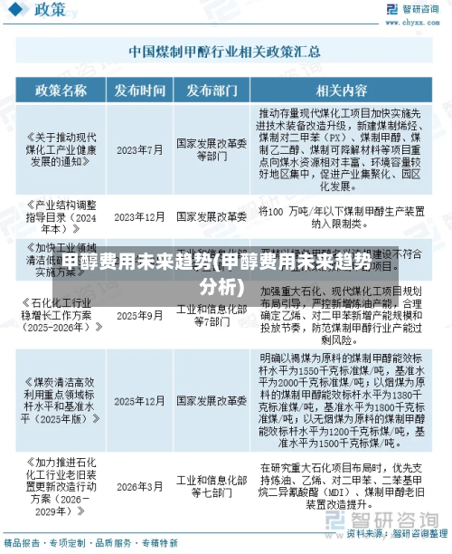 甲醇费用未来趋势(甲醇费用未来趋势分析)