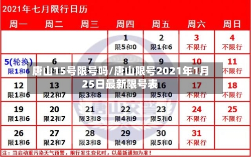 唐山15号限号吗/唐山限号2021年1月25日最新限号表-第2张图片