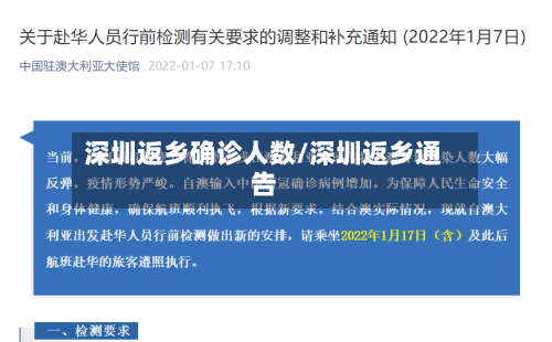 深圳返乡确诊人数/深圳返乡通告