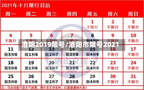 洛阳2019限号/洛阳市限号2021-第2张图片