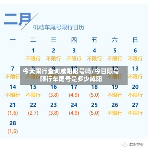 今天限行查询咸阳限号吗/今日限号限行车尾号是多少咸阳