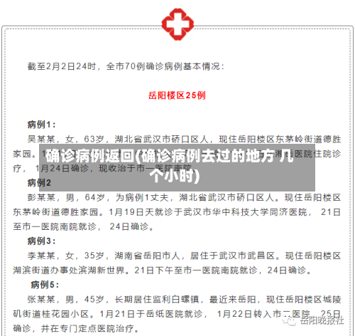 确诊病例返回(确诊病例去过的地方 几个小时)-第3张图片