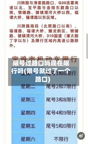 限号过路口吗现在限行吗(限号就过了一个路口)-第2张图片