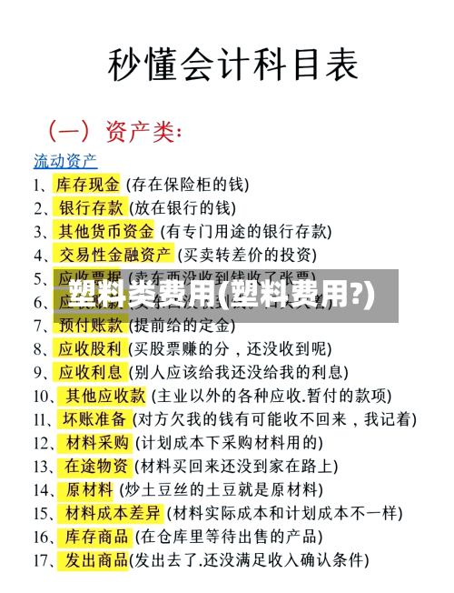 塑料类费用(塑料费用?)-第2张图片