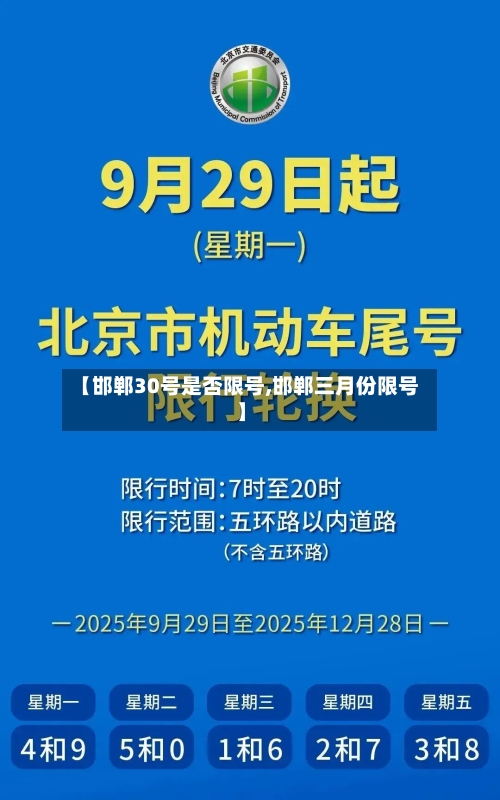 【邯郸30号是否限号,邯郸三月份限号】