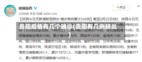 贵阳疫情有几个确诊(贵阳有几例肺炎)-第3张图片