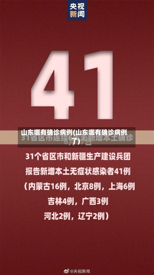 山东哪有确诊病例(山东哪有确诊病例了)