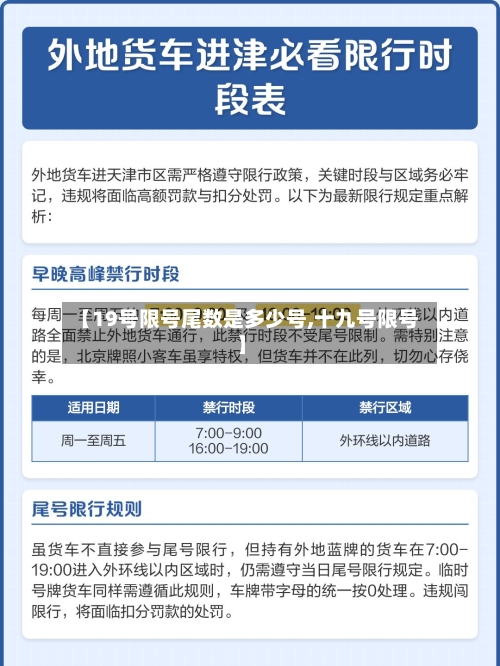 【19号限号尾数是多少号,十九号限号】