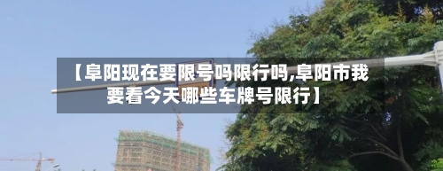 【阜阳现在要限号吗限行吗,阜阳市我要看今天哪些车牌号限行】
