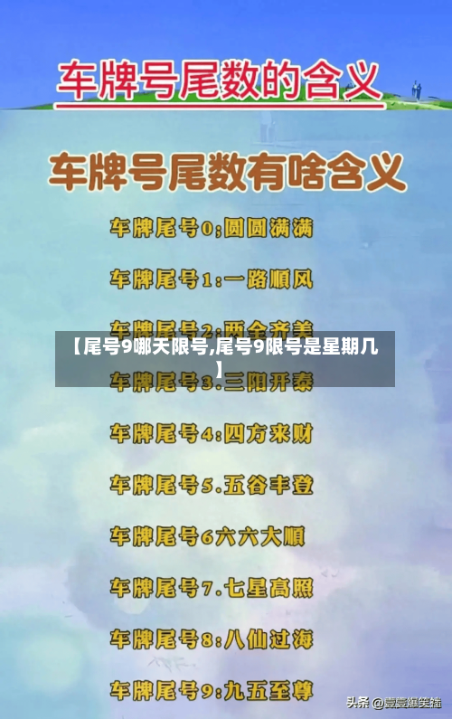 【尾号9哪天限号,尾号9限号是星期几】-第2张图片