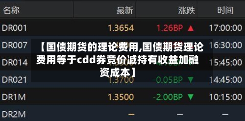 【国债期货的理论费用,国债期货理论费用等于cdd券竞价减持有收益加融资成本】