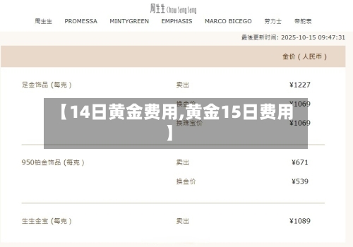 【14日黄金费用,黄金15日费用】-第3张图片