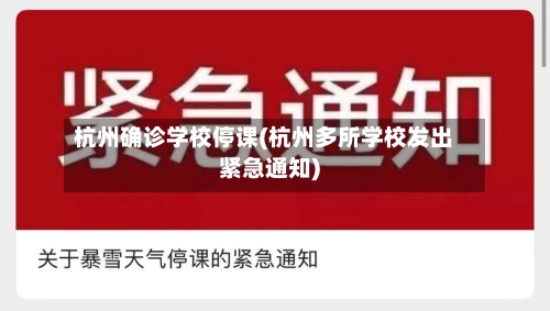 杭州确诊学校停课(杭州多所学校发出紧急通知)-第2张图片