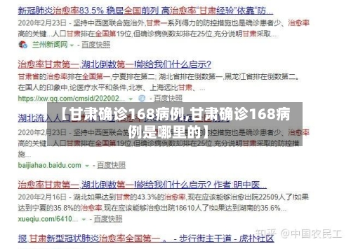 【甘肃确诊168病例,甘肃确诊168病例是哪里的】-第2张图片