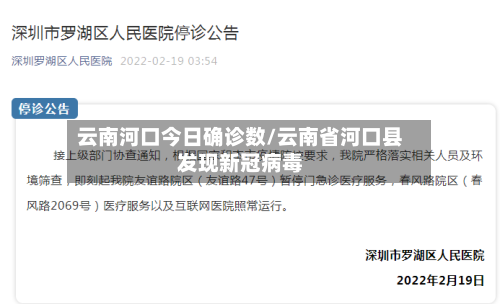 云南河口今日确诊数/云南省河口县发现新冠病毒-第3张图片