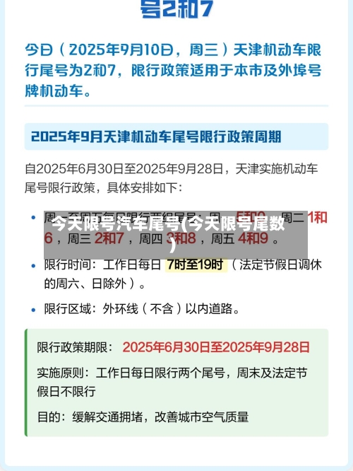 今天限号汽车尾号(今天限号尾数)-第3张图片