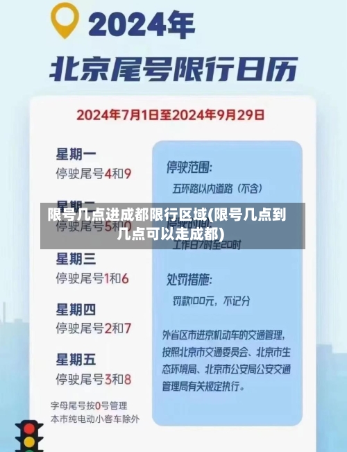 限号几点进成都限行区域(限号几点到几点可以走成都)