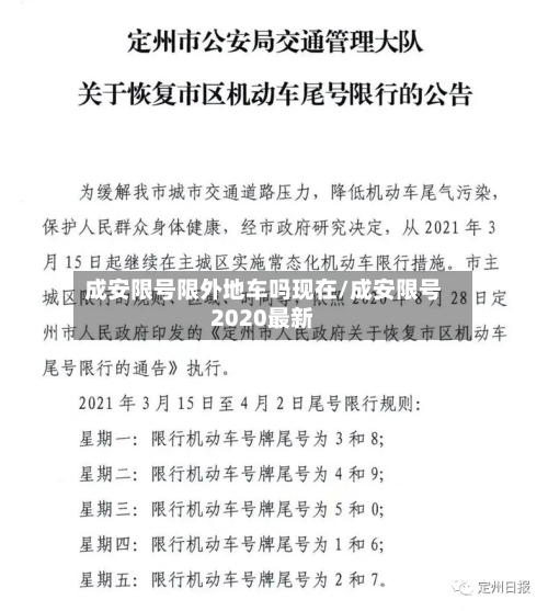 成安限号限外地车吗现在/成安限号2020最新