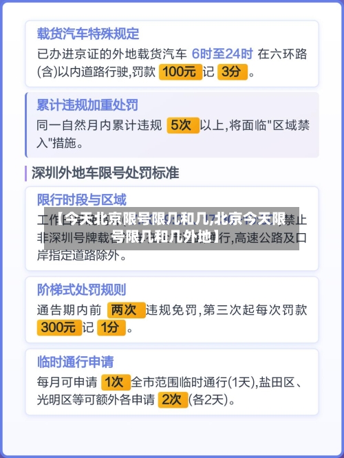 【今天北京限号限几和几,北京今天限号限几和几外地】