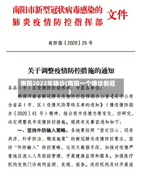 南阳2022年确诊(南阳一个确诊新冠)