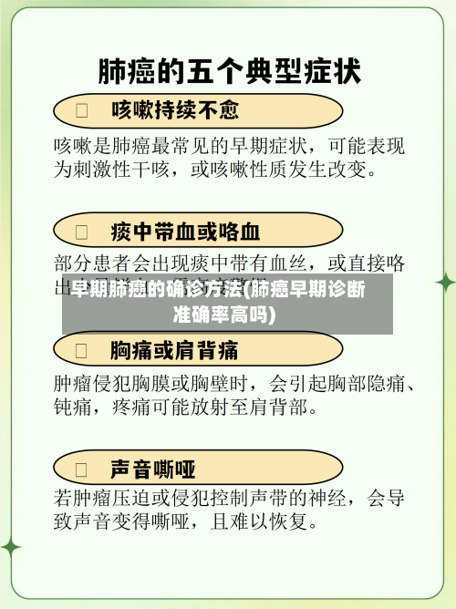 早期肺癌的确诊方法(肺癌早期诊断准确率高吗)