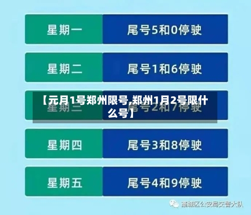 【元月1号郑州限号,郑州1月2号限什么号】