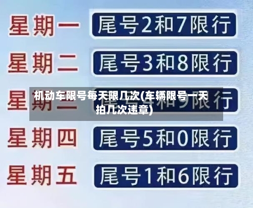 机动车限号每天限几次(车辆限号一天拍几次违章)
