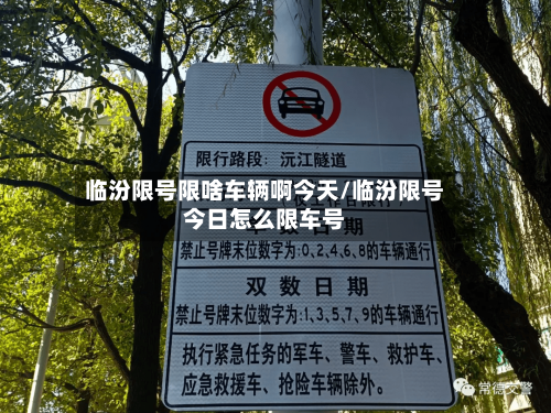 临汾限号限啥车辆啊今天/临汾限号今日怎么限车号-第3张图片