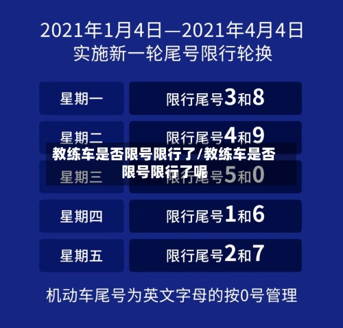 教练车是否限号限行了/教练车是否限号限行了呢