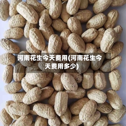 河南花生今天费用(河南花生今天费用多少)-第2张图片