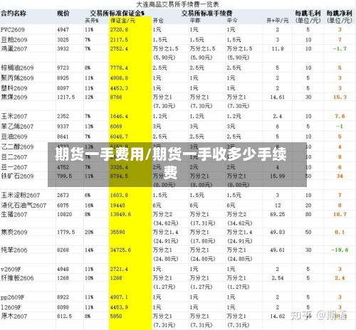 期货一手费用/期货一手收多少手续费