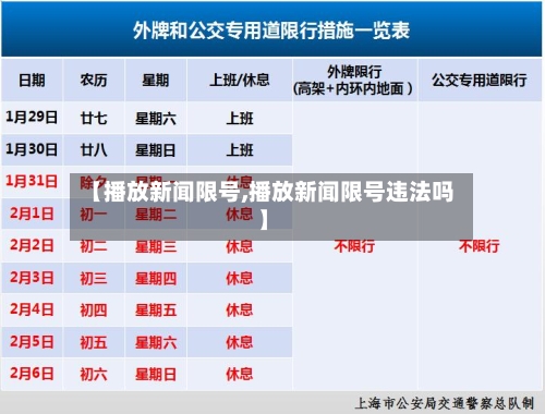 【播放新闻限号,播放新闻限号违法吗】-第3张图片
