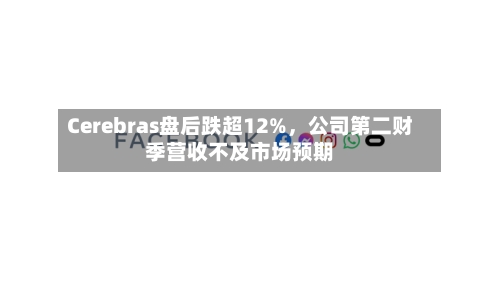 Cerebras盘后跌超12%，公司第二财季营收不及市场预期-第2张图片