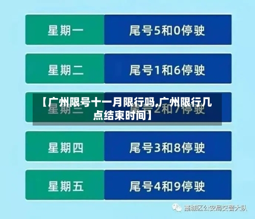 【广州限号十一月限行吗,广州限行几点结束时间】