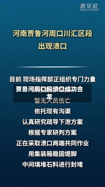 贾鲁河周口段溃口成功合龙-第3张图片