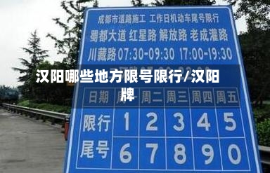 汉阳哪些地方限号限行/汉阳牌-第2张图片