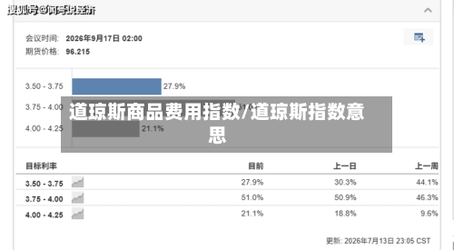 道琼斯商品费用指数/道琼斯指数意思