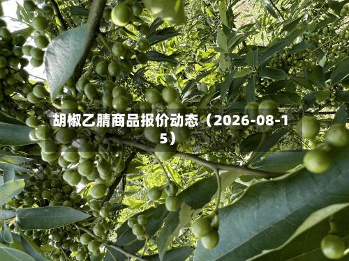 胡椒乙腈商品报价动态（2026-08-15）-第2张图片