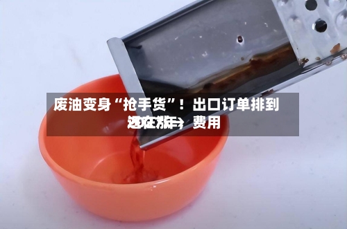 废油变身“抢手货	”！出口订单排到2027年	，费用还在涨→-第2张图片