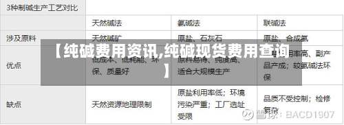 【纯碱费用资讯,纯碱现货费用查询】-第2张图片