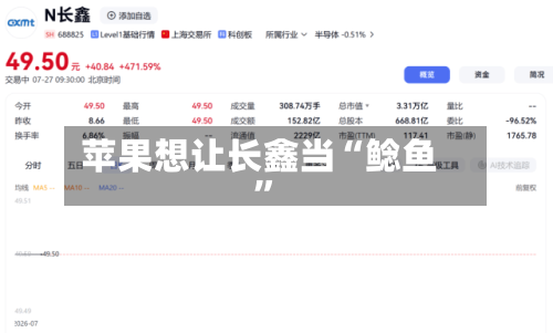 苹果想让长鑫当“鲶鱼”
